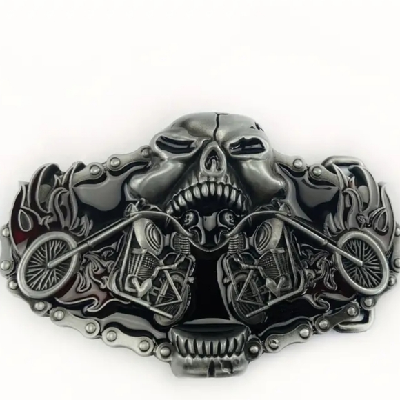 Live to ride ride to live belt buckle 4x3" - Picture 9 of 11